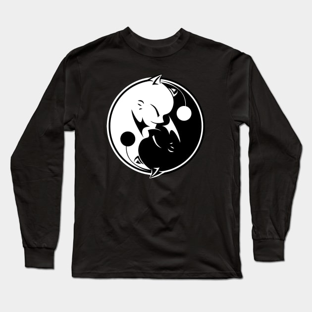 Moogle Yin Yang Long Sleeve T-Shirt by Rikudou